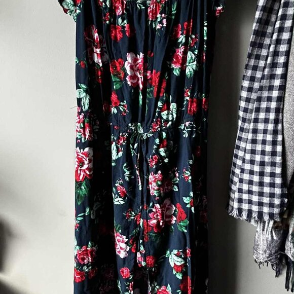 Ambiance Off Shoulder Romper with Maxi Overlay – Size L - Picture 6 of 6